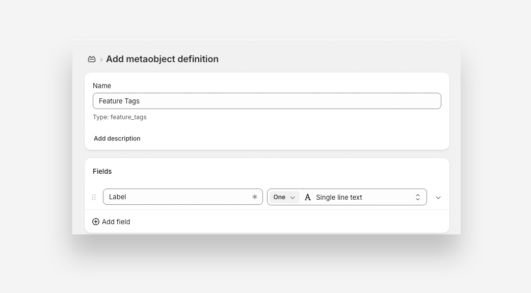 Create a metaobject definition