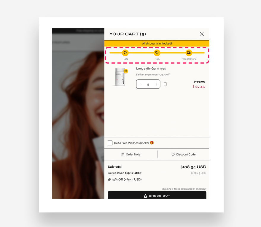 Discount progress bar
